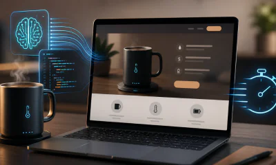 A landing page generated in minutes with an AI coding tool.