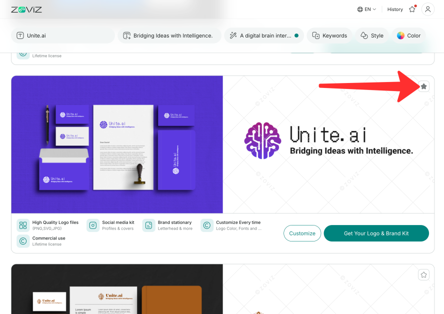 Choosing which logo designs are the best in Zoviz.