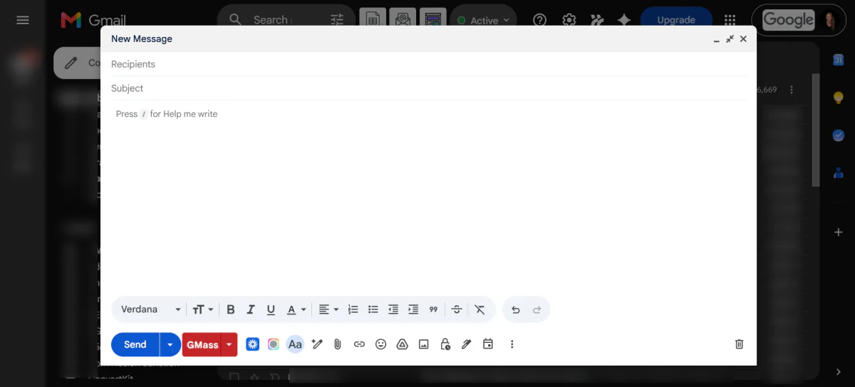 A new Gmail message.