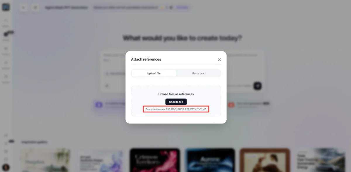 Supported formats in Presentation Intelligence.
