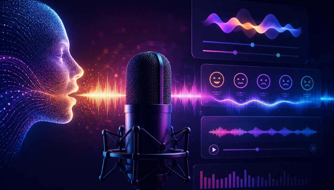 An AI voice generator that makes Expressive AI Voiceovers.