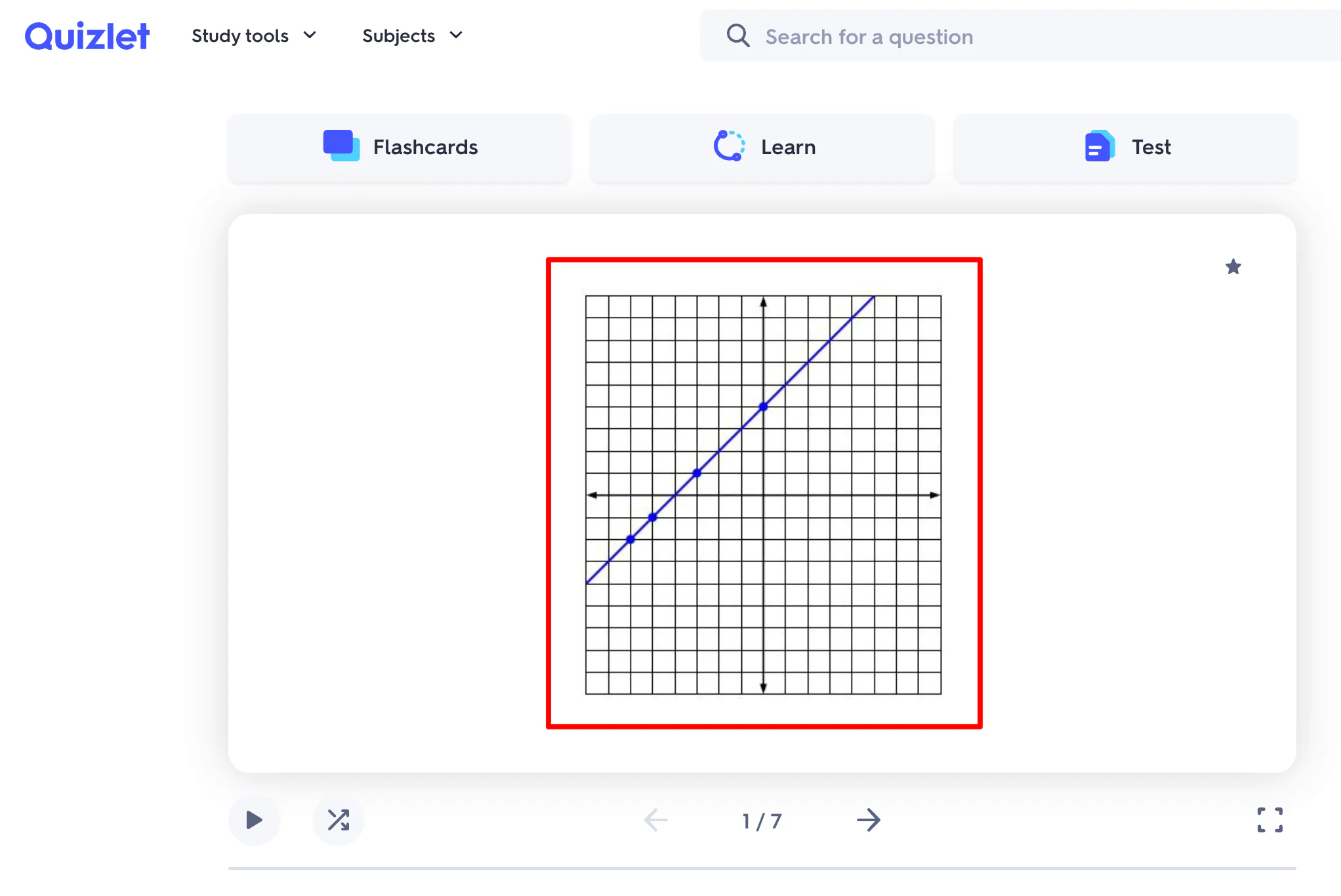Using Apex Vision AI's image solver on a math graph problem.