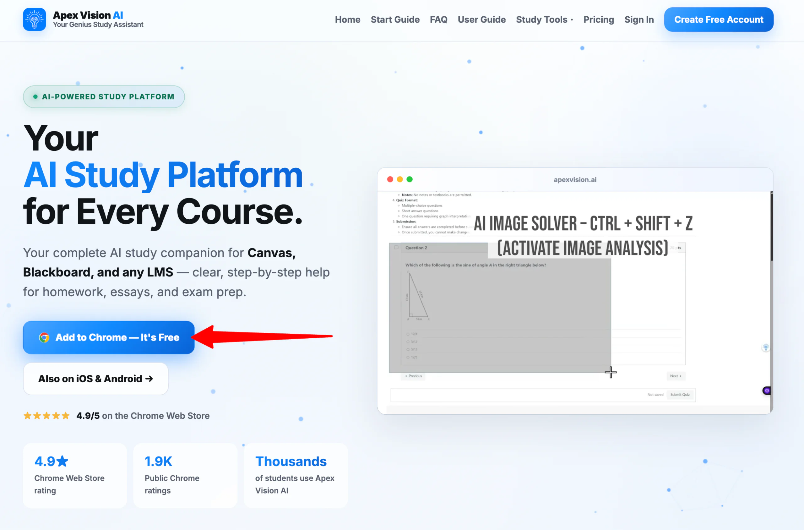 Adding Apex Vision AI to Chrome.