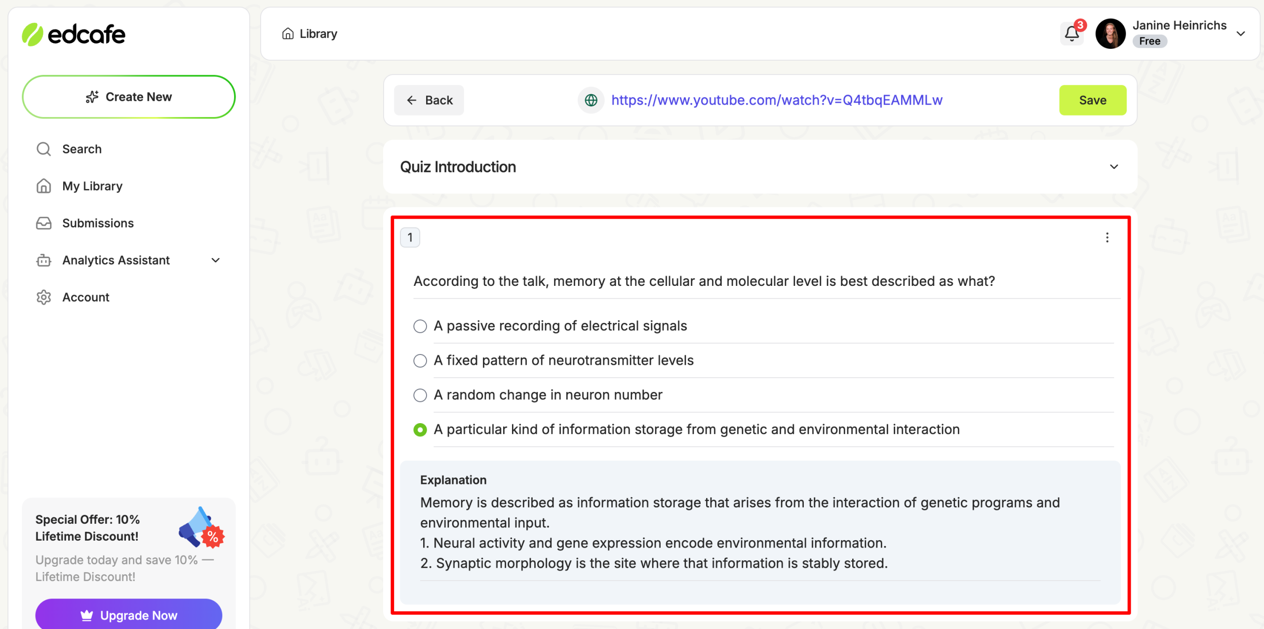 Questions generated with Edcafe AI.