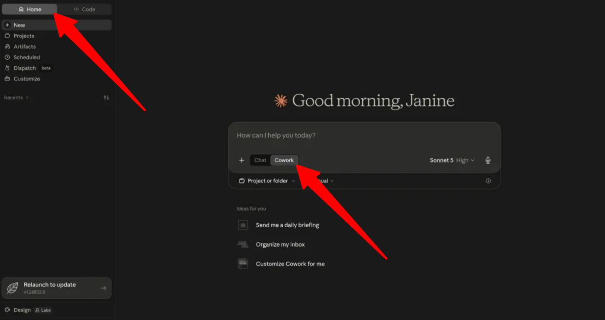 Accessing Claude Cowork.
