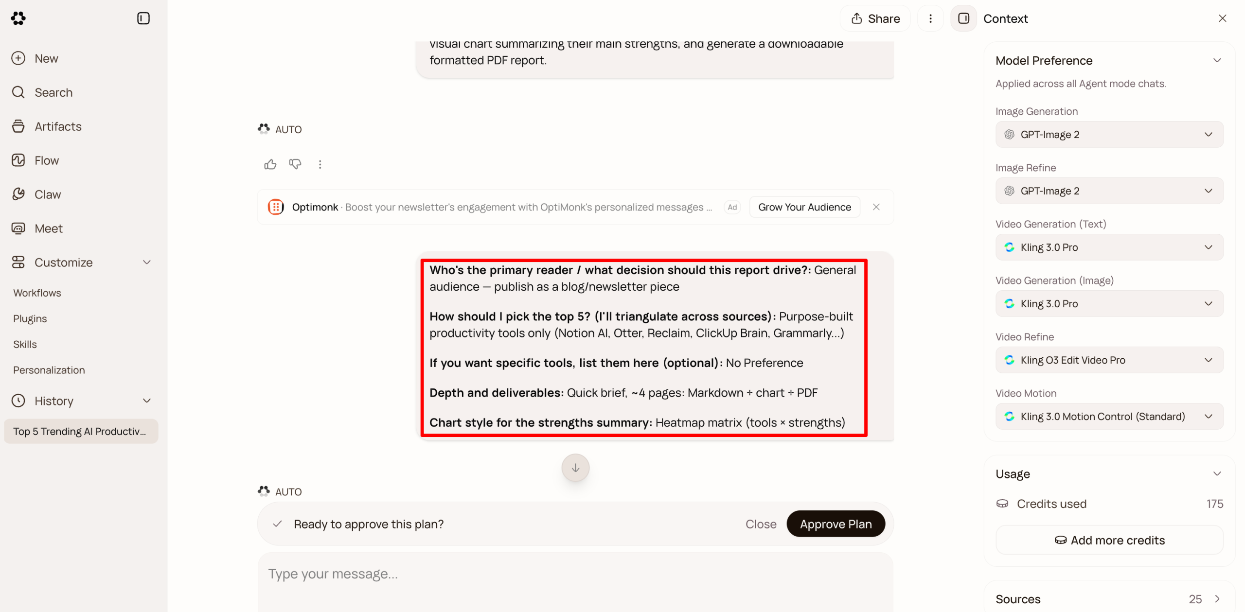 Answering clarification questions from Runable.