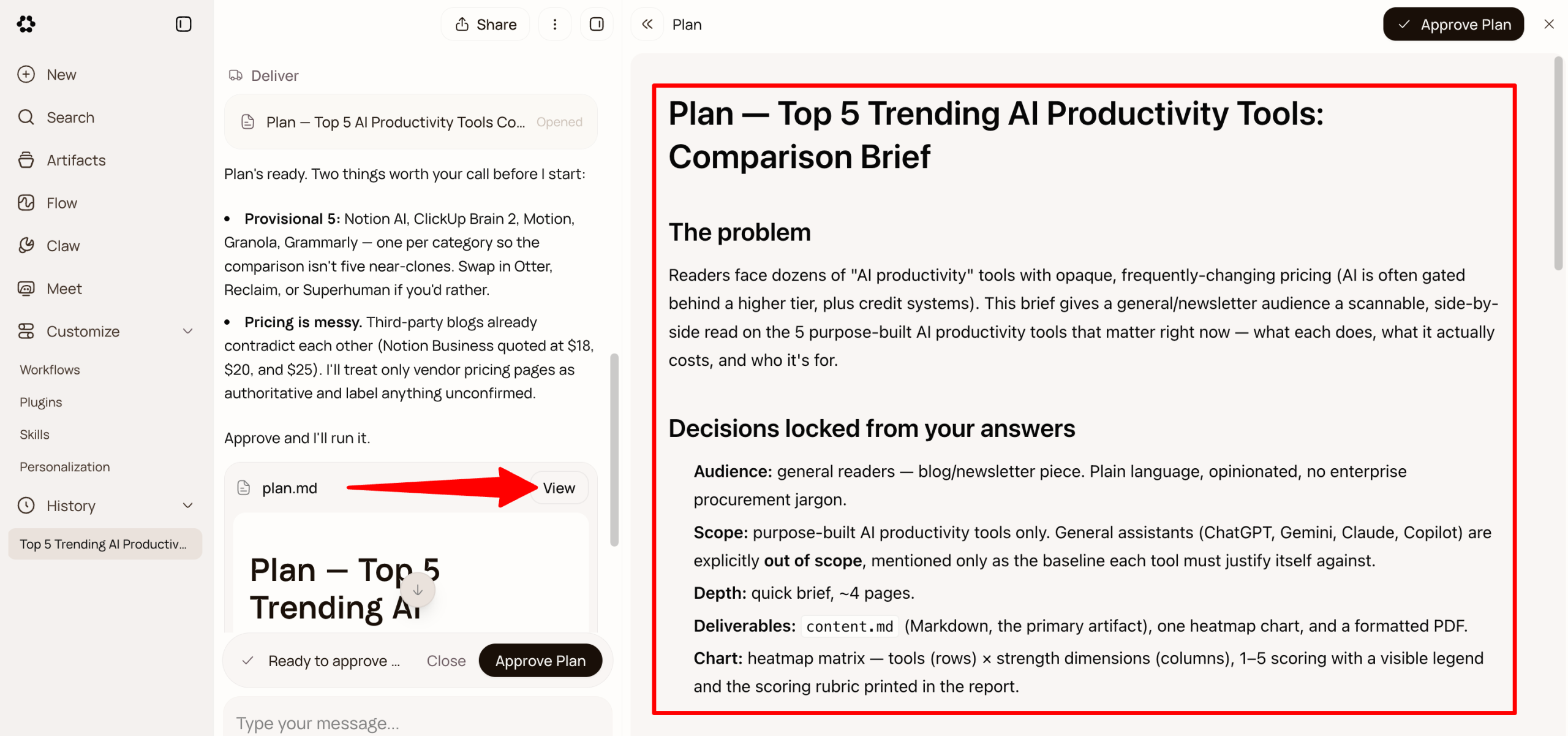 A brief generated with Runable on the top 5 trending AI productivity tools.