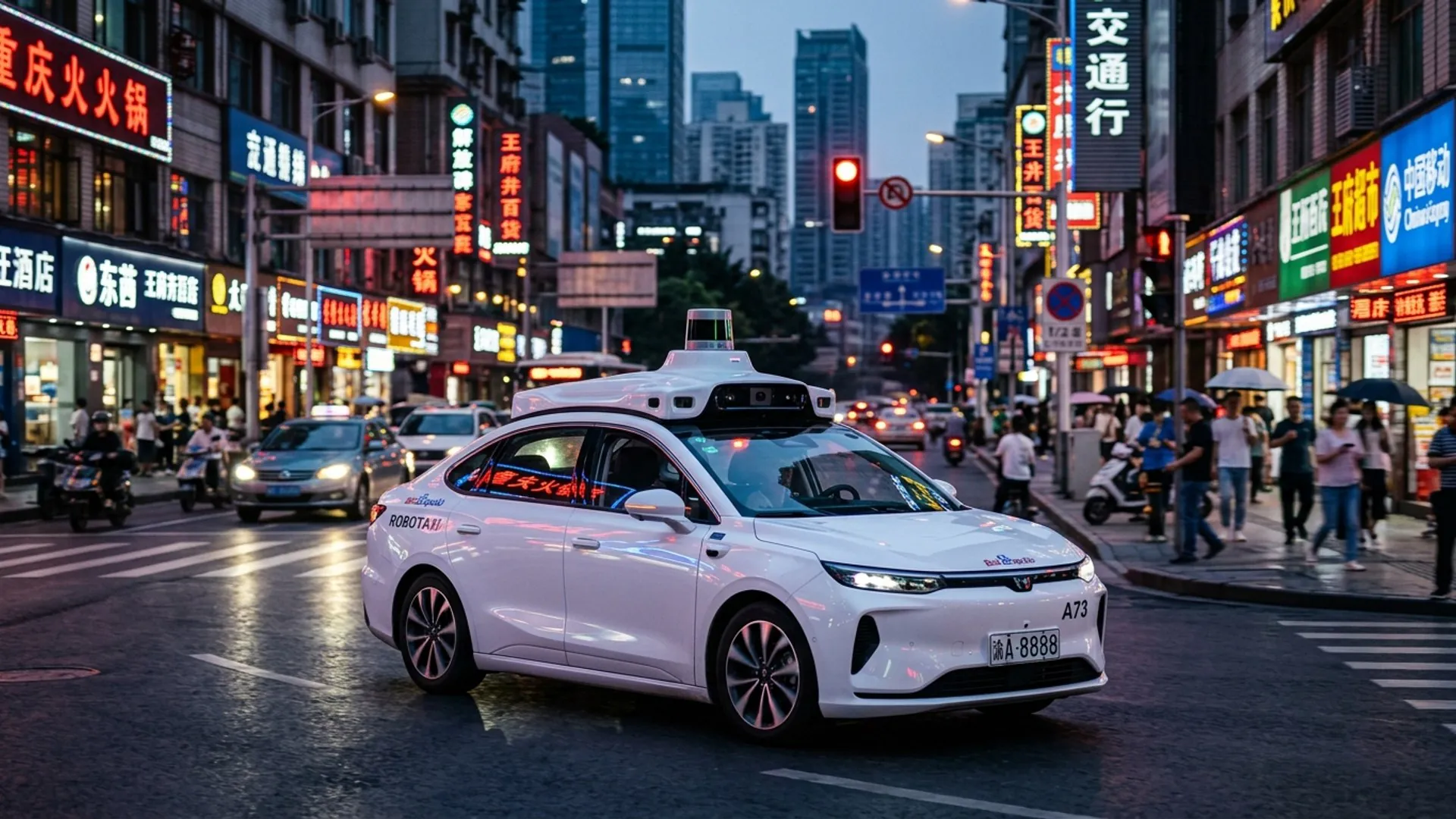 Интерьер и сенсоры беспилотного роботакси DiDi R2
