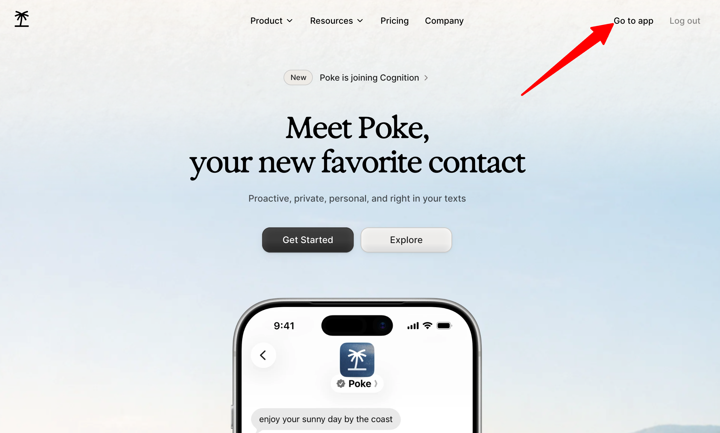 Going to the Poke AI app.