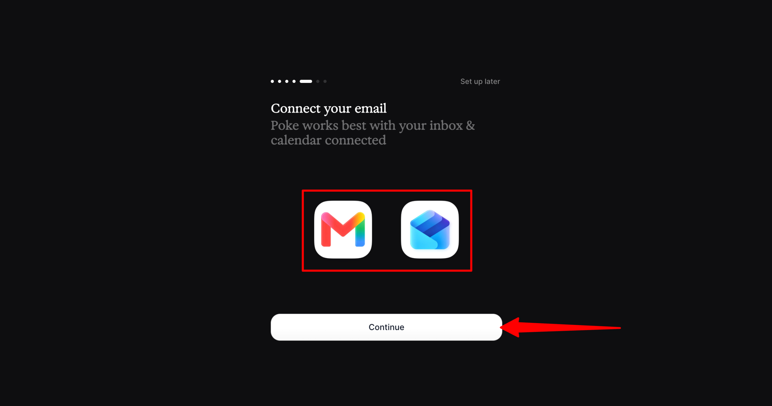 Connecting an email with Poke AI.