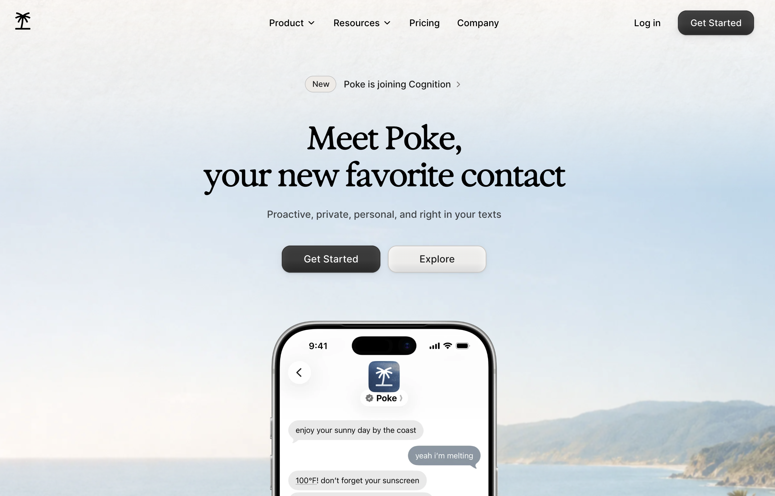 Poke AI homepage.
