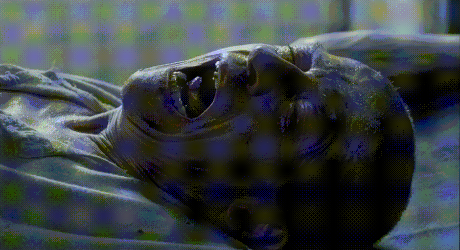 From Michael Radford's 1984 adaptation of Orwell's classic dystopian SF novel, a tormented Winston Smith (John Hurt) begins to at least concede that four fingers might actually equal three fingers, and that his eyes are not to necessarily be trusted. Still from 1984 (1984), © Metro-Goldwyn-Mayer Studios Inc. / Amazon MGM Studios.