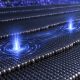 Quantum vortices moving along atomic steps in an ultrathin superconductor