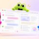 Illustrated dot agent characters gathered around a ChatGPT-style workspace window