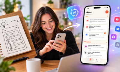 A girl turning her content tracker idea into a real app with AI.