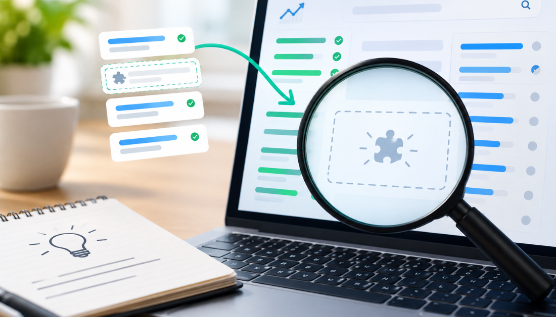 An SEO tool that found a missing gap.