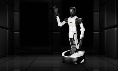 AGIBOT G2 wheeled dual-arm robot in an official company product image