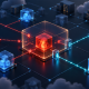 A compromised cloud workload enclosed within a containment boundary, with blocked red paths and permitted cyan connections.