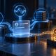 AI-led IT ticket diagnosis with human approval for endpoint changes — AI-generated illustration