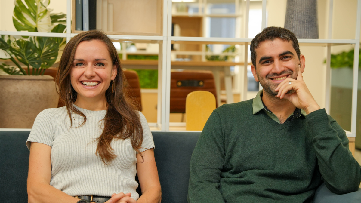 Crux Labs co-founders photographed together in an office.