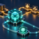 Conceptual illustration connecting enterprise infrastructure, AI orchestration, approvals and verification.