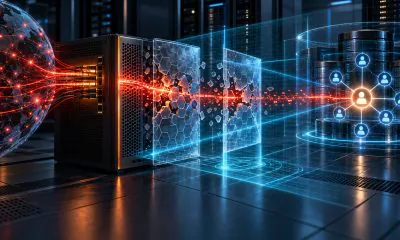 Layered firewall compromise reaching identity infrastructure — AI-generated illustration