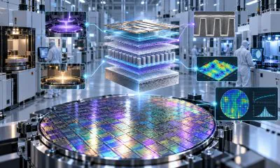 Semiconductor wafer and fabrication process visualization — AI-generated illustration