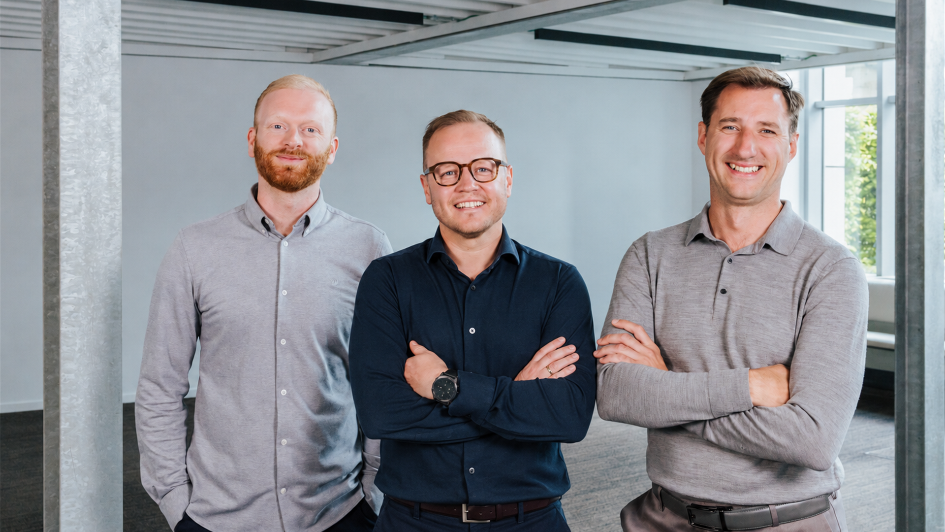 Ravical founding team in the company office.