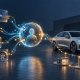 Conceptual illustration of vehicle, dealership, mobile and service records combining into a unified customer context.