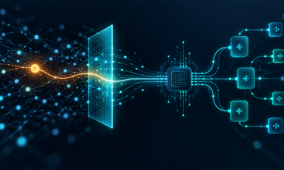 Conceptual illustration of AI threat detection connecting anomalous network activity to investigation and response workflows.