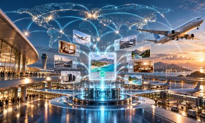 AI-powered travel booking infrastructure — AI-generated illustration