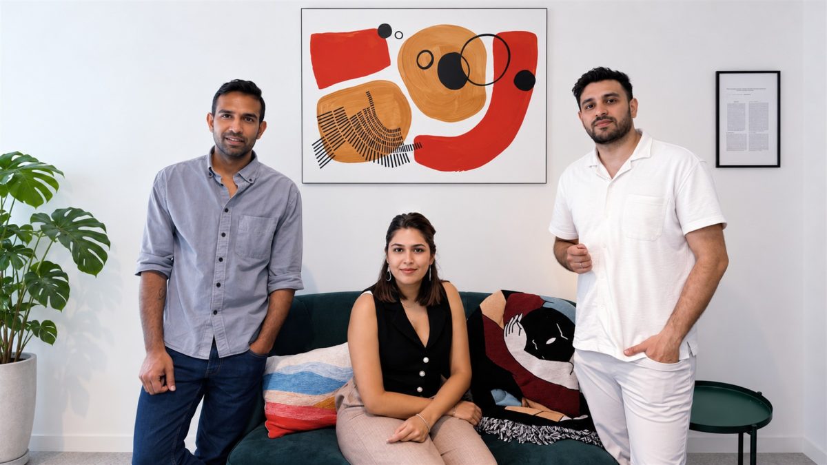Vectorial's three co-founders together in an office